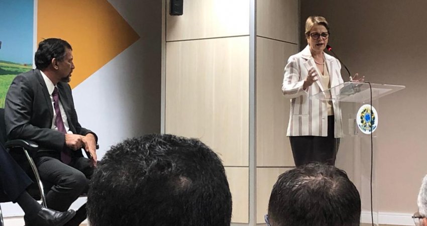 Presidente do Fundecitrus participa de reunião com a ministra da Agricultura, em Brasília (DF)